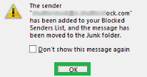 Final step Click OK