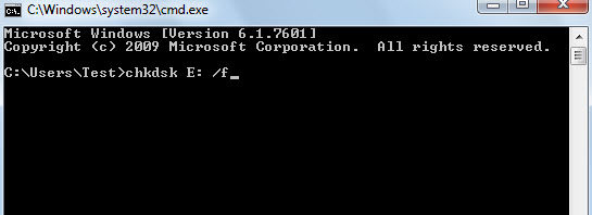 Type chkdsk