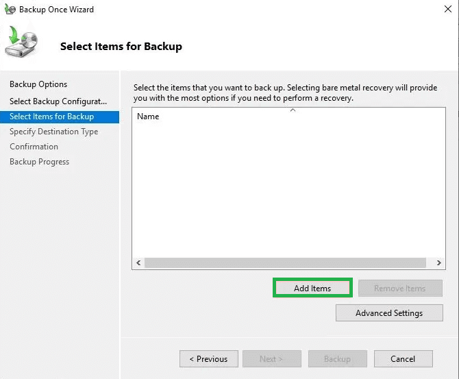 Click on Add Items to add Hyper-V VM