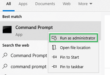Select Run as Administrator