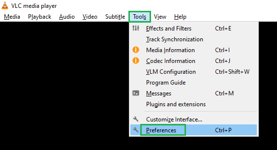 Click on the Tools Preferences.