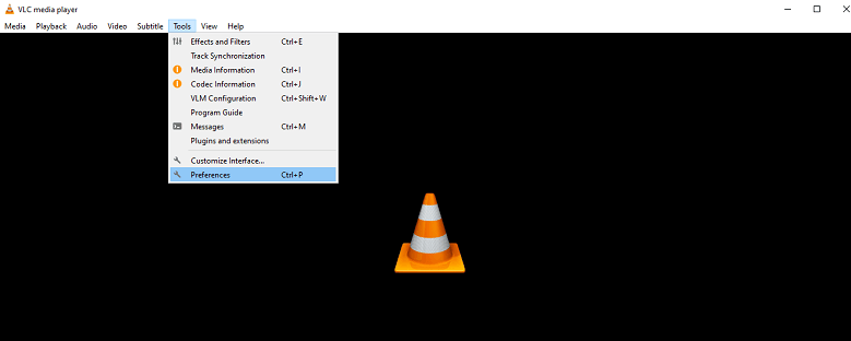 Underneath Tools, select the Preferences.