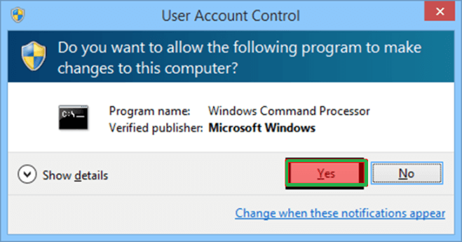 See the User account control wizard
