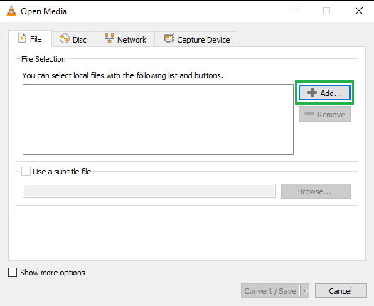 Select or add the 3GP video files