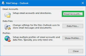 Mail setup- Outlook window will be opened