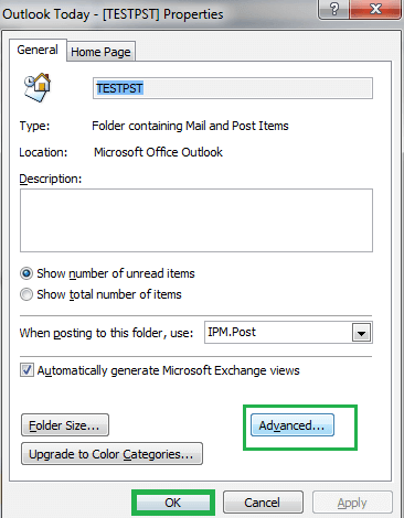 In the appeared dialog box you will see the Advanced button