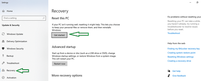 Now make a click on the "Get started"
