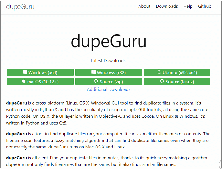 Dupe Guru is the most advanced among its contemporaries.