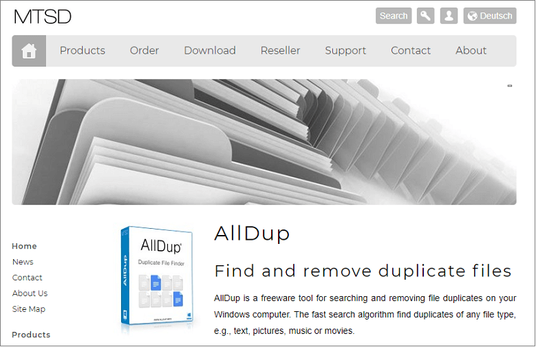 AllDup is an algorithm-based duplicate file finder tool that reads through texts and numbers quickly..