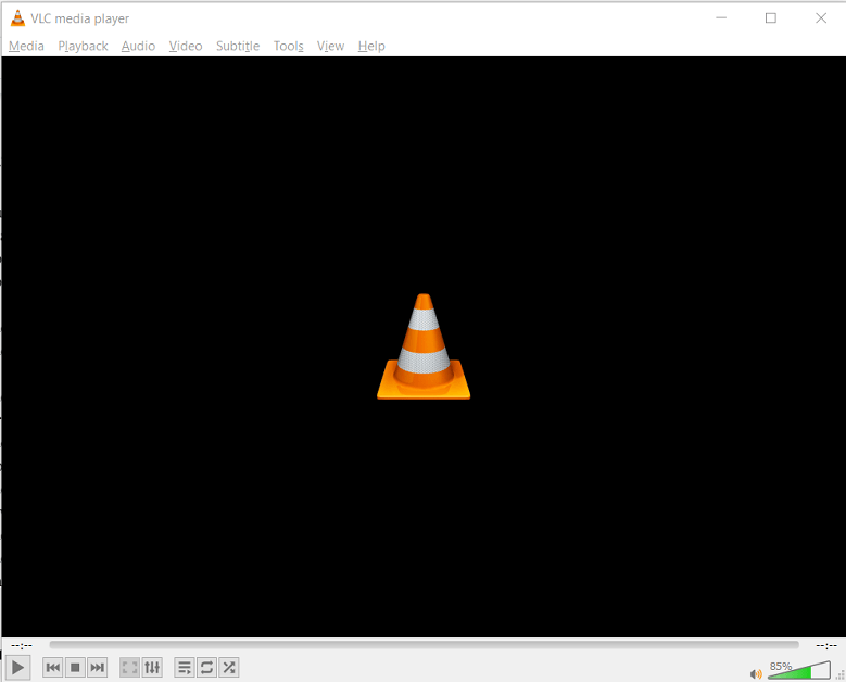 After installing, launch the VLC Player.