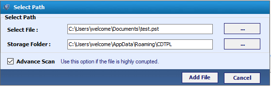 If you are assured of PSTs healthy status, leave the Advance Scan.