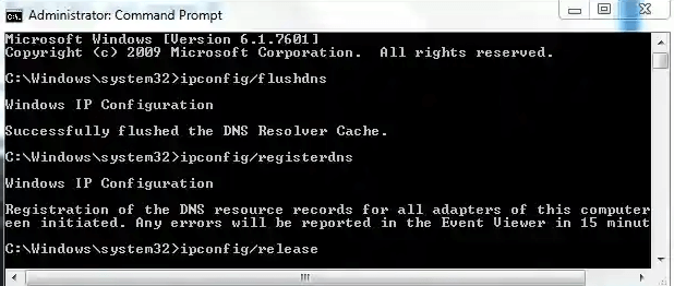 Now type the commands as shown below.