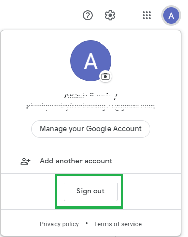The first step is to sign out of Google Drive