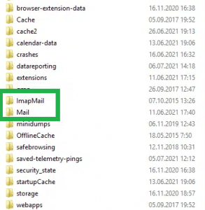 Click on Mail (or IMAP Mail) folder to open it. 