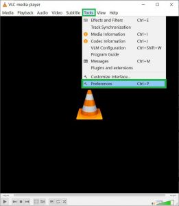 Click on Tools, then preferences.