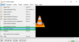 Select the Convert/Save option from the opening list.