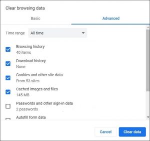Use the checkbox to select the heavier ones and click Clear data.