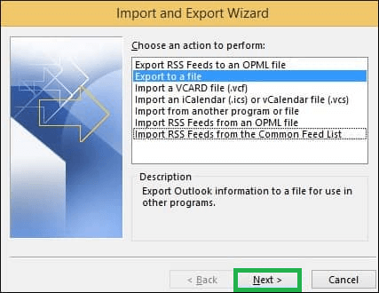 Select the folder or the file
