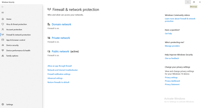 Toggle off the Microsoft Defender Option