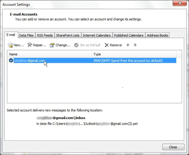 Remove the same and re-enter the details of your account credentials