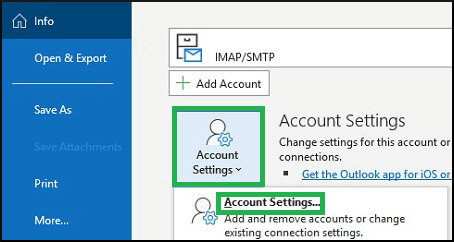 Click on ‘Account Settings’ once again