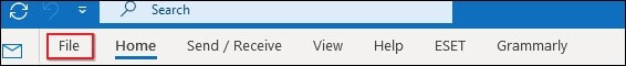 Click on File