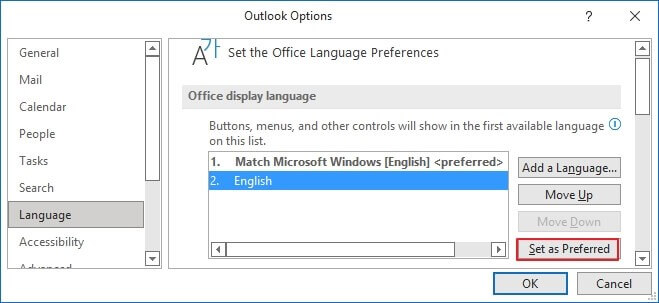 users can change the display language