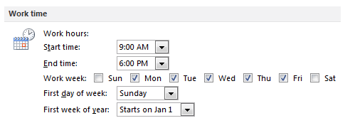 A dialogue box titled ‘Calendar Option’ will appear