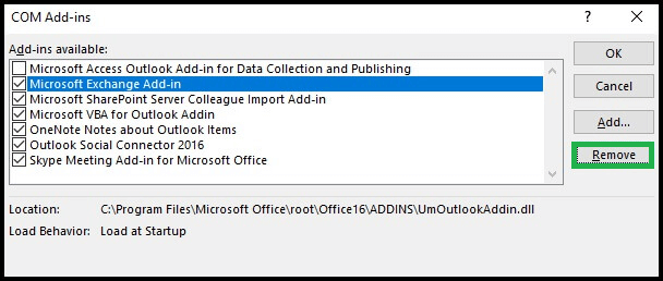 Uncheck all the checkboxes