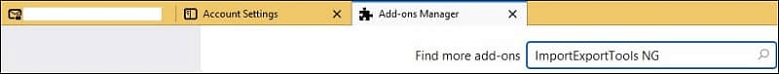Search ‘ImportExportTools NG.’