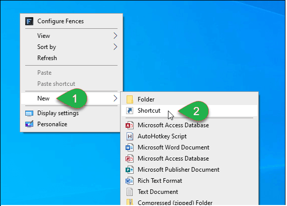 Right-click on the blank area on the desktop