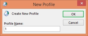 Enter a name for the new profile and click on OK
