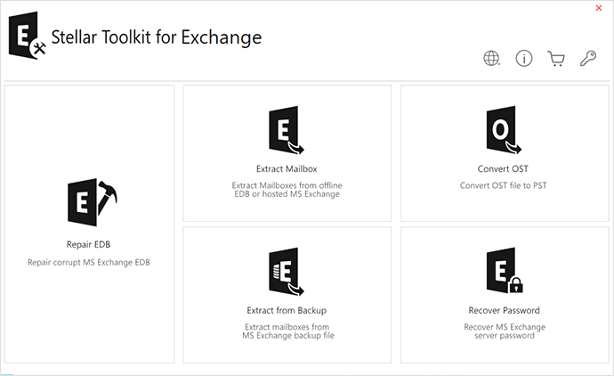 Home screen of Stellar Exchange Toolkit