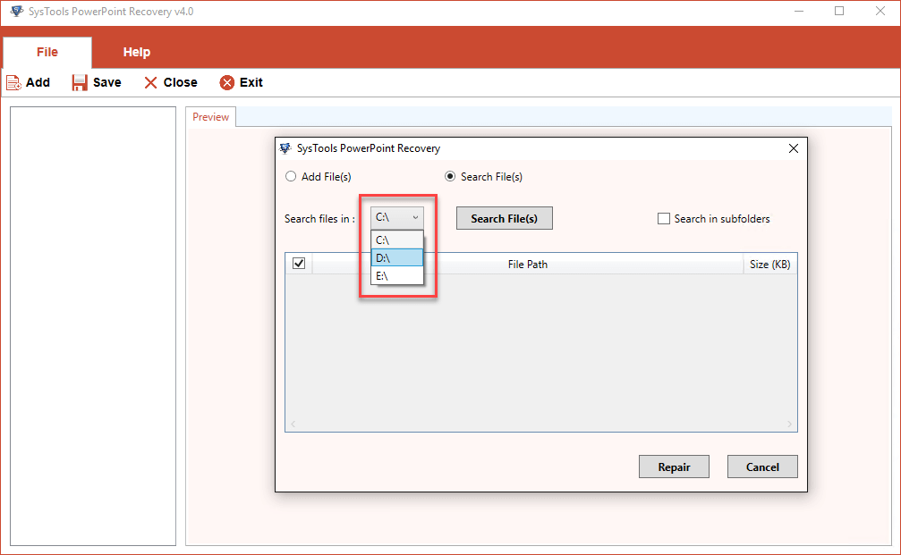 Add PowerPoint files